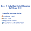 class 3 dsc individual document list
