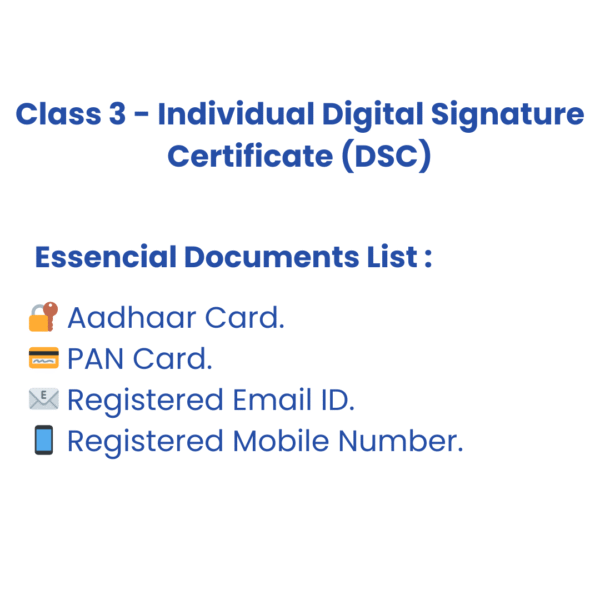 class 3 dsc individual document list